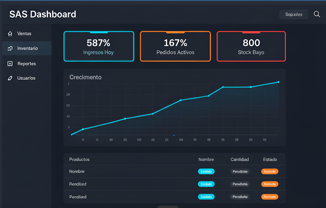 Interfaz de software TechFlux